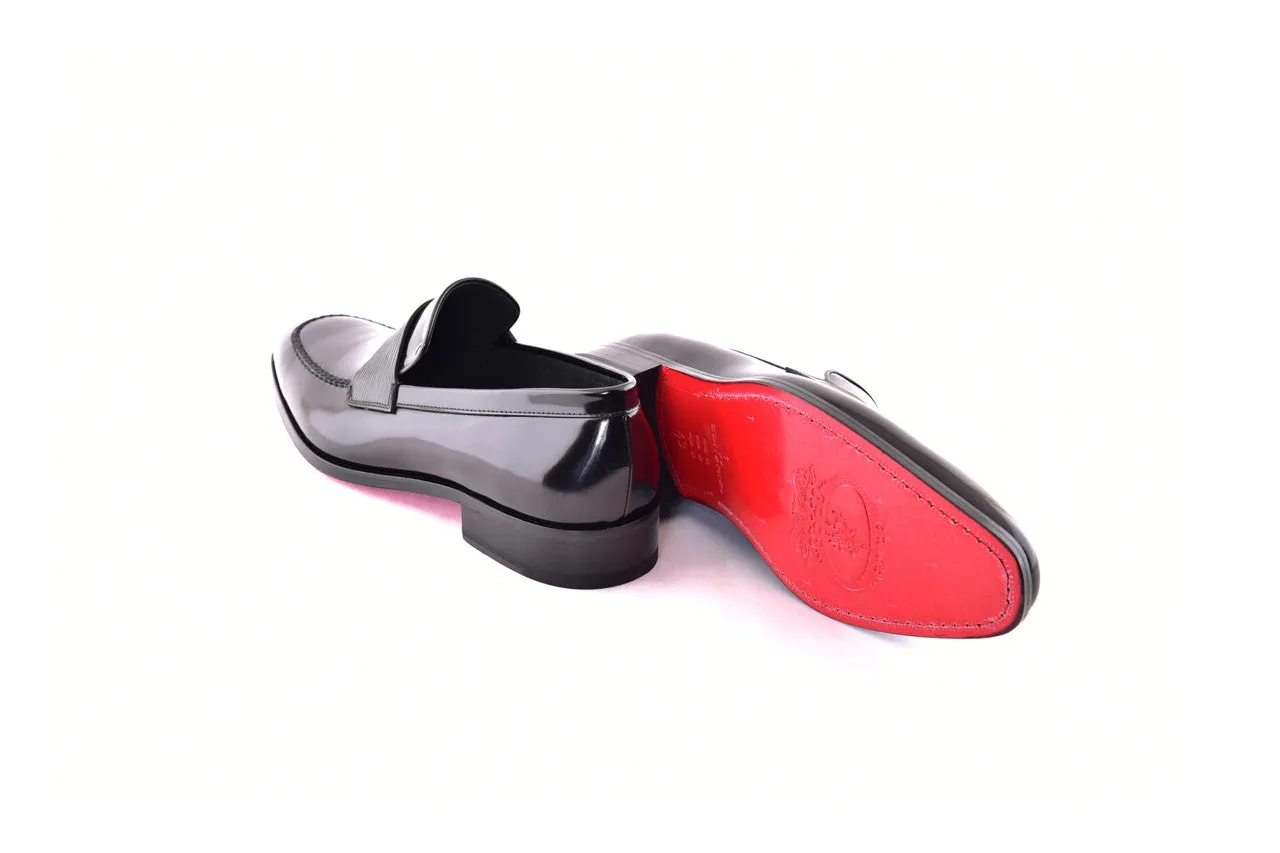 C0001103- 7425 Formal Loafer-Black Lux leather