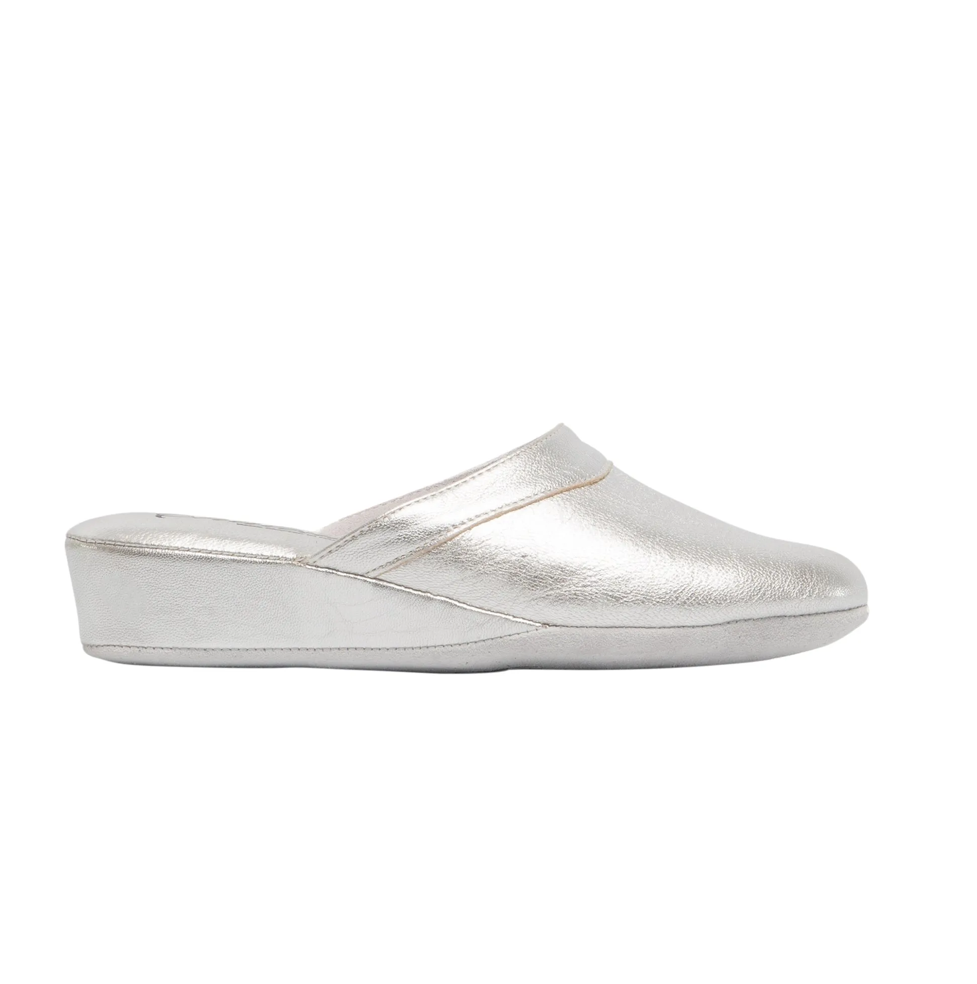 Chaleur FLORENCE Womens Mule Slippers Silver