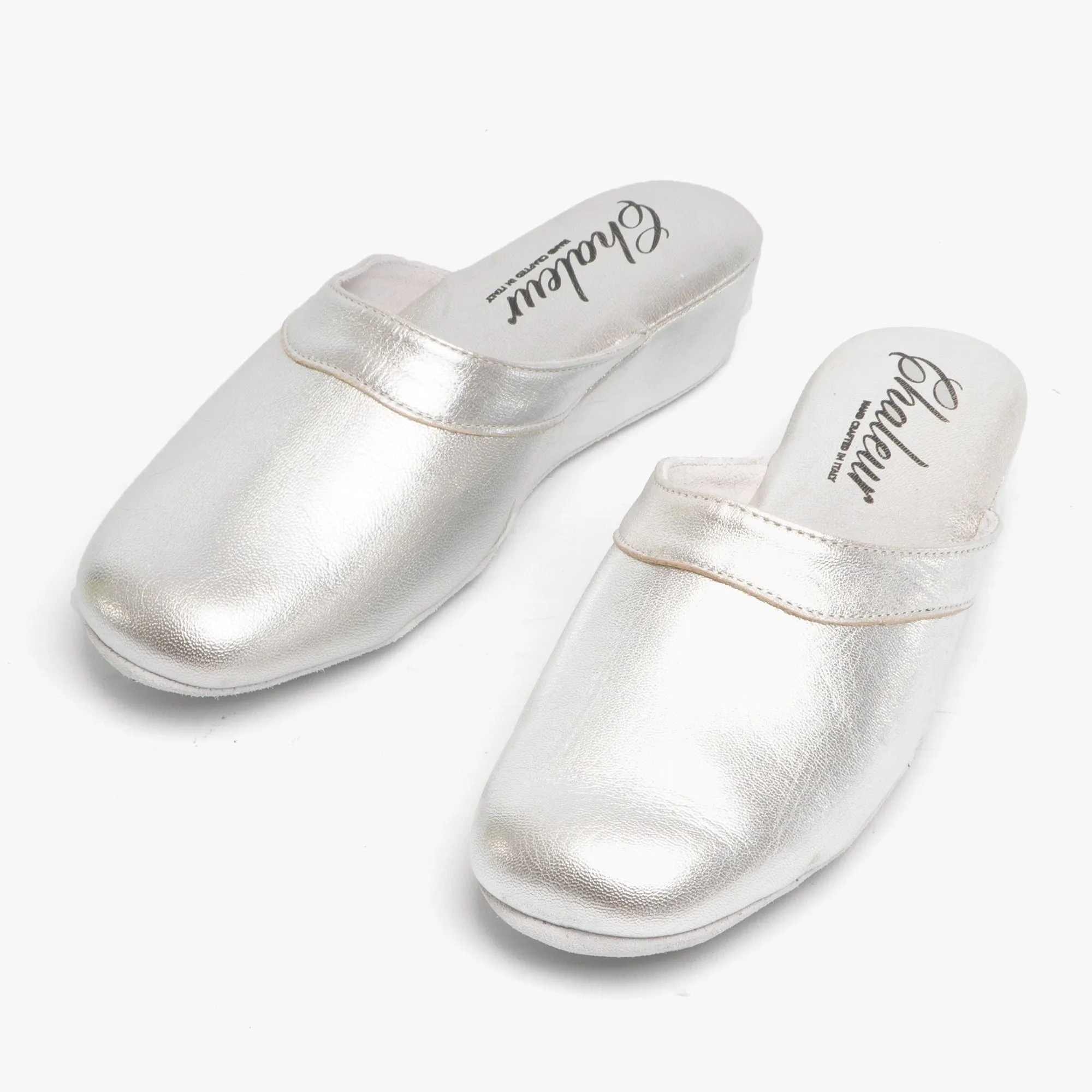 Chaleur FLORENCE Womens Mule Slippers Silver