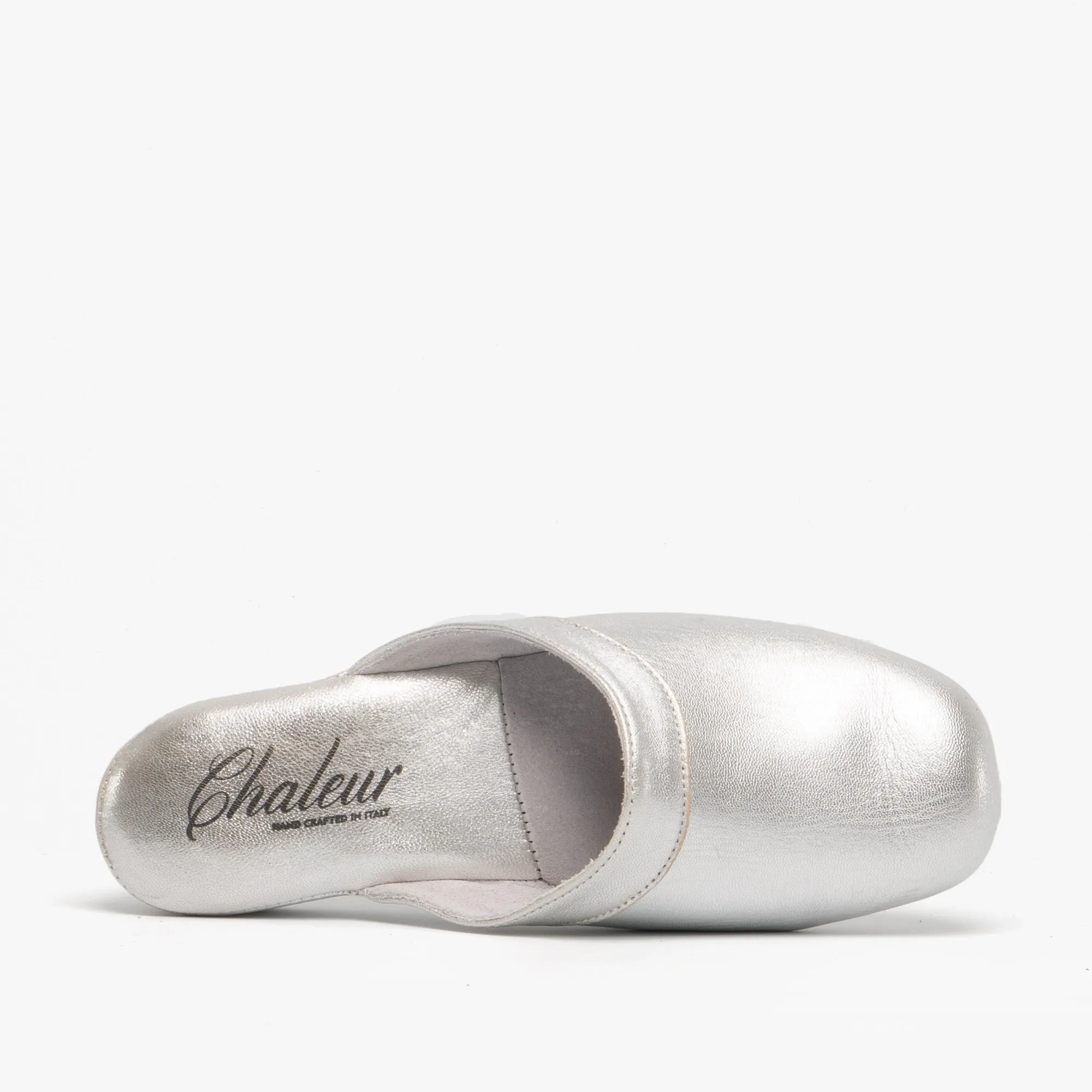 Chaleur FLORENCE Womens Mule Slippers Silver
