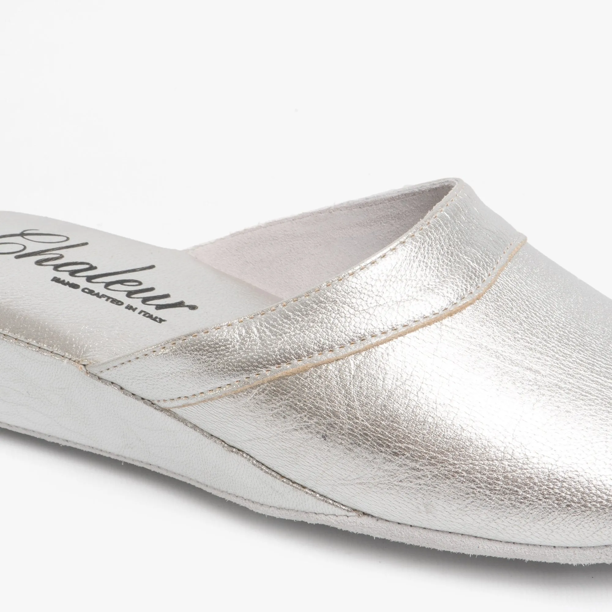 Chaleur FLORENCE Womens Mule Slippers Silver