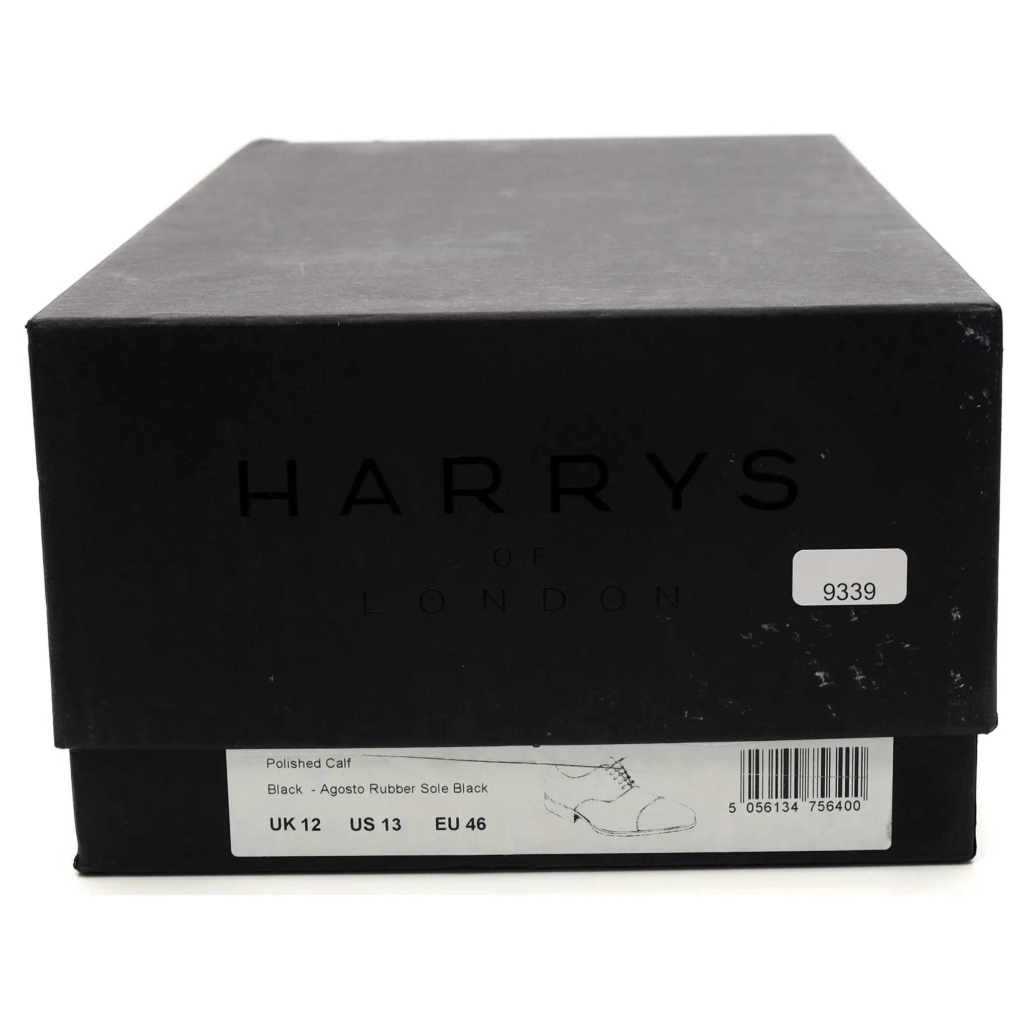 'Charles' Black Leather Oxford UK 12