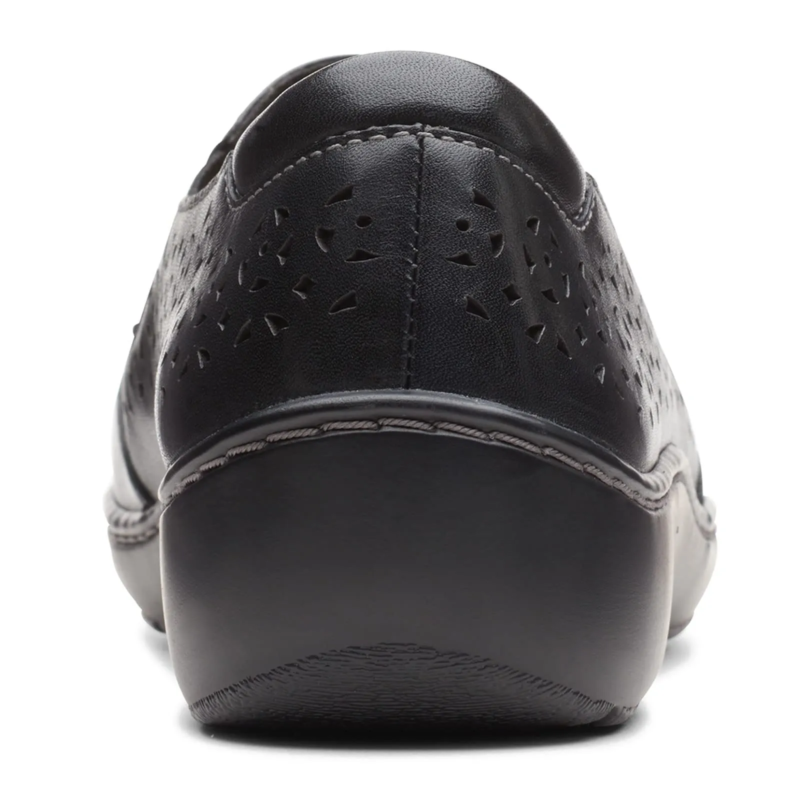 Clarks Cora Sky Loafer, Black Leather, 8 Medium