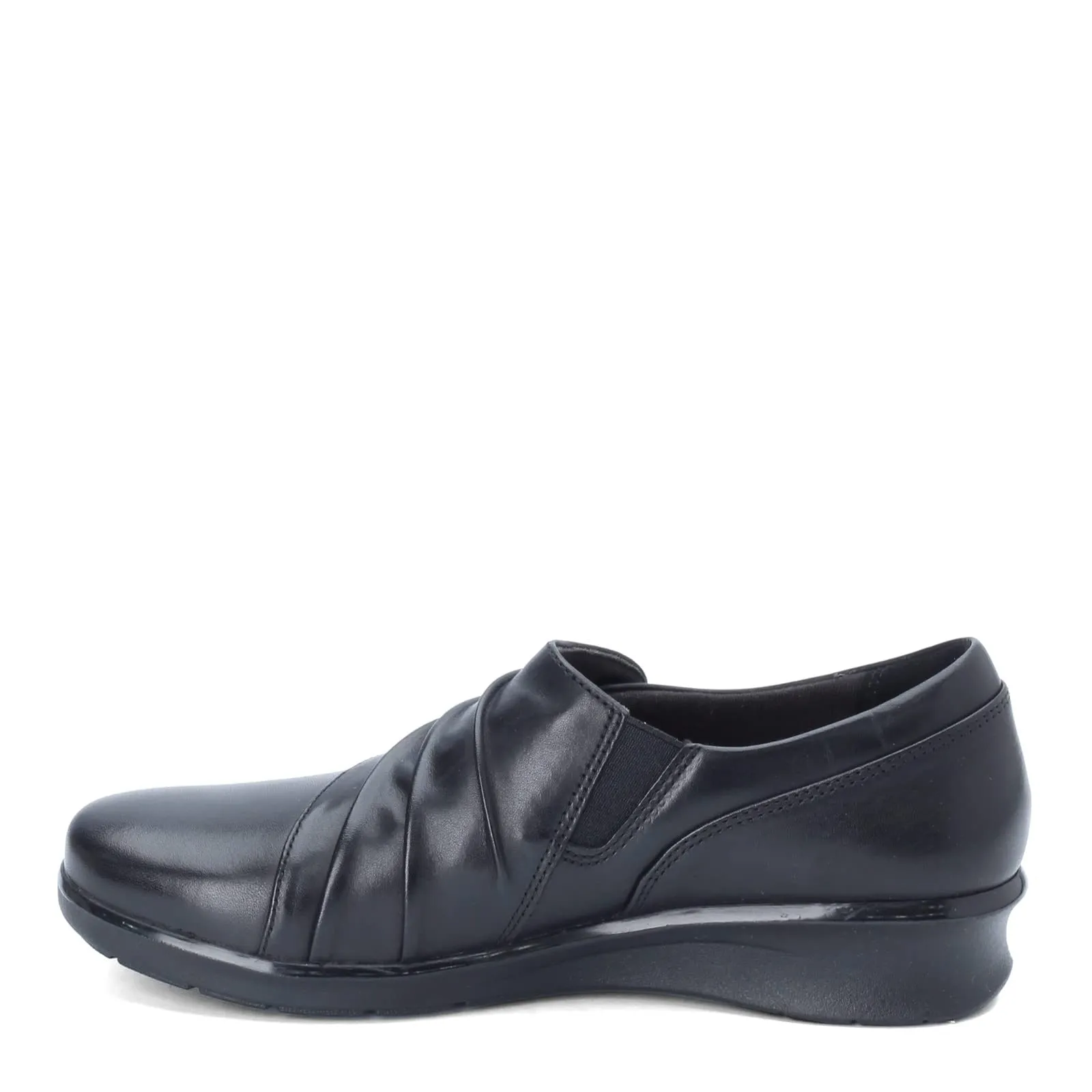 Clarks Women's Hope Roxanne Loafer, Black Leather, 10 M US