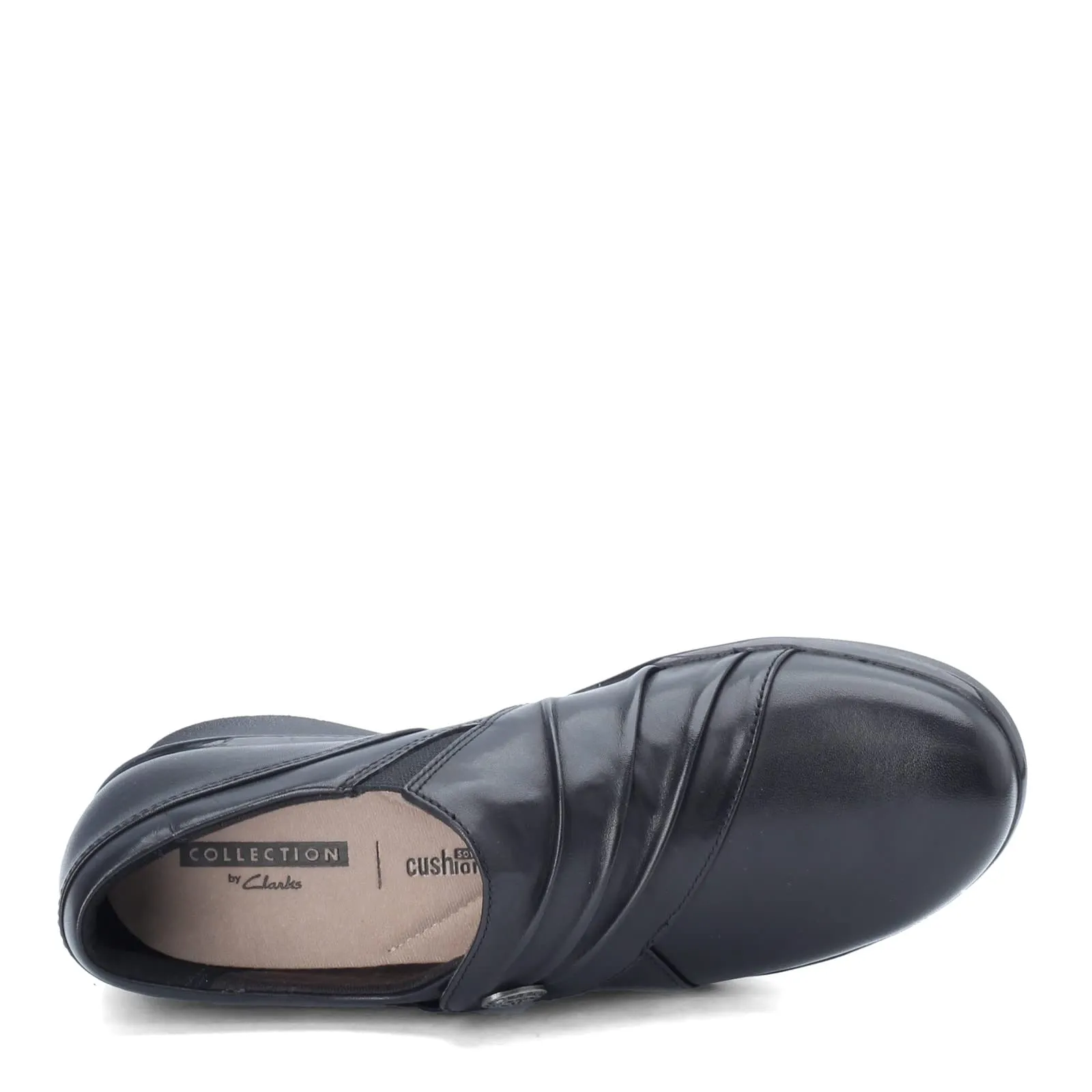 Clarks Women's Hope Roxanne Loafer, Black Leather, 10 M US