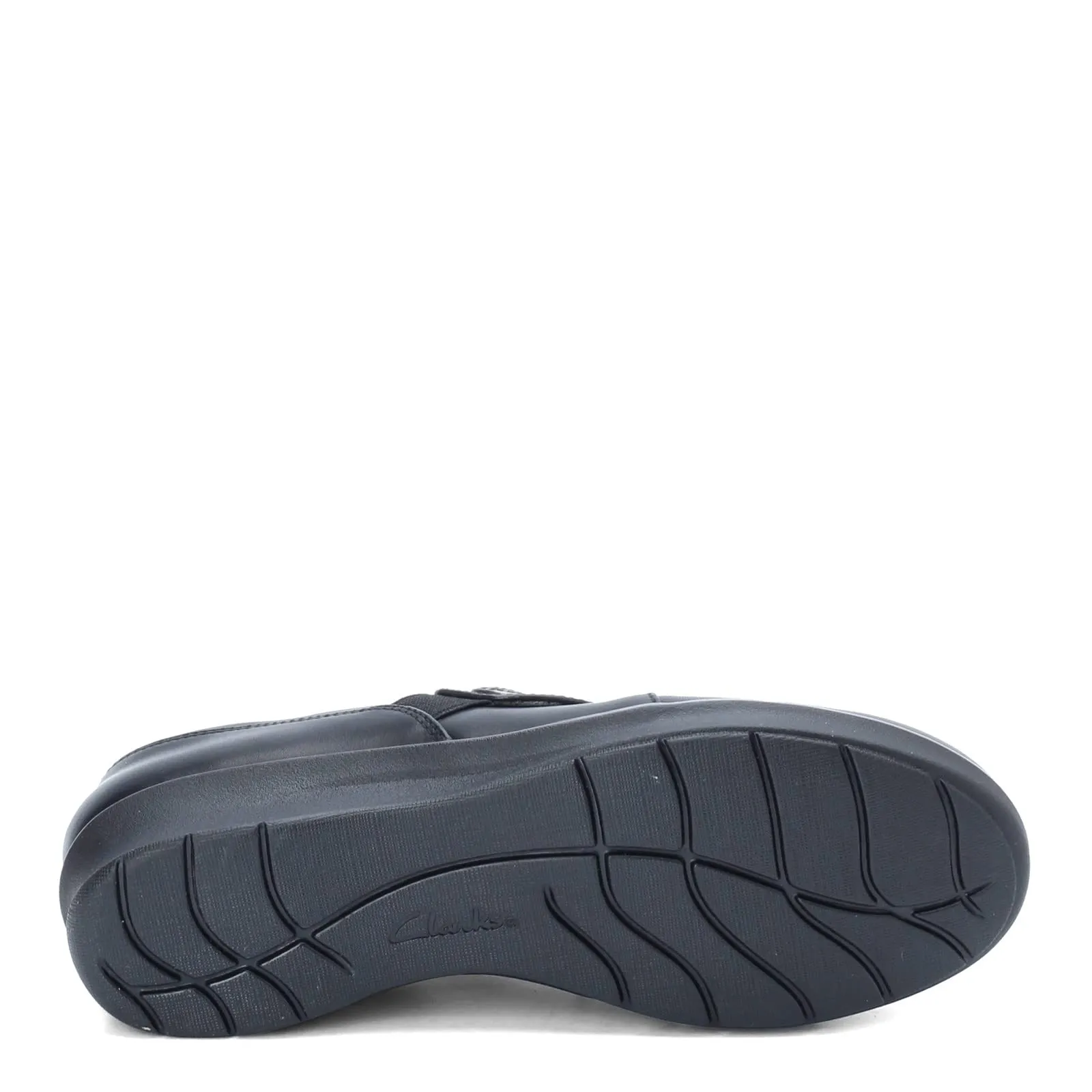 Clarks Women's Hope Roxanne Loafer, Black Leather, 5 M US