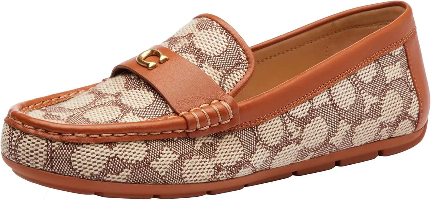 Coach womens Sculpted C Driver in Signature Textile Jacquard