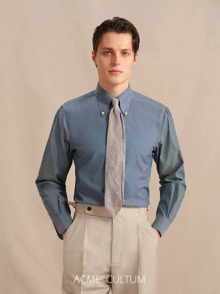 Color-Shifted Cotton Oxford Shirt