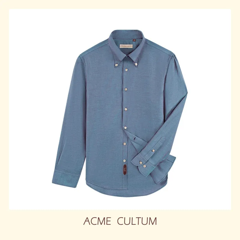 Color-Shifted Cotton Oxford Shirt