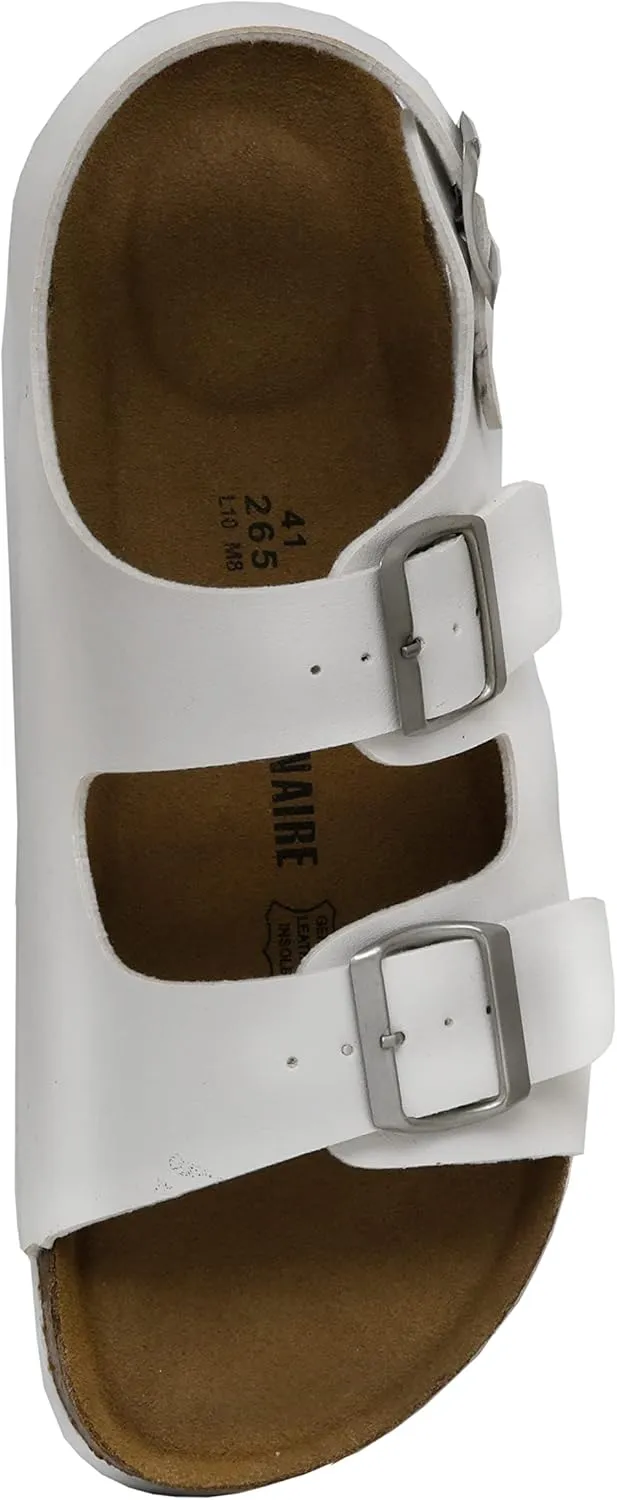 CUSHIONAIRE Men's Leland Cork footbed Sandal with  Comfort
