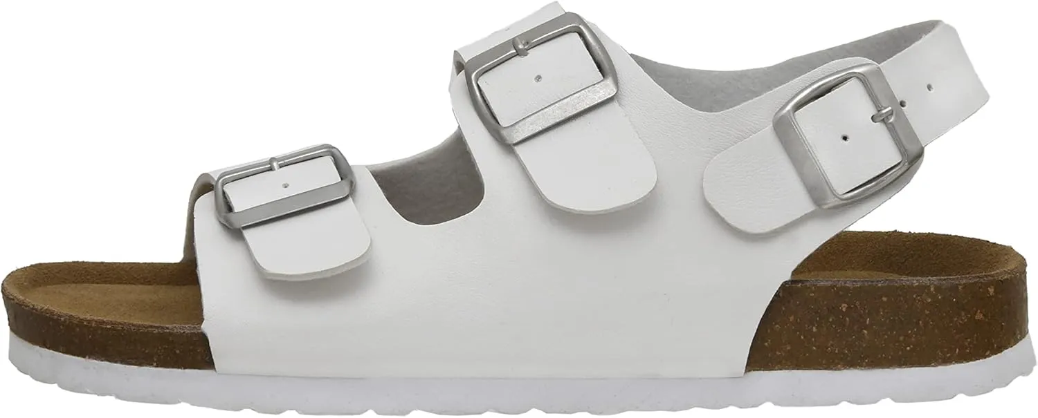 CUSHIONAIRE Men's Leland Cork footbed Sandal with  Comfort