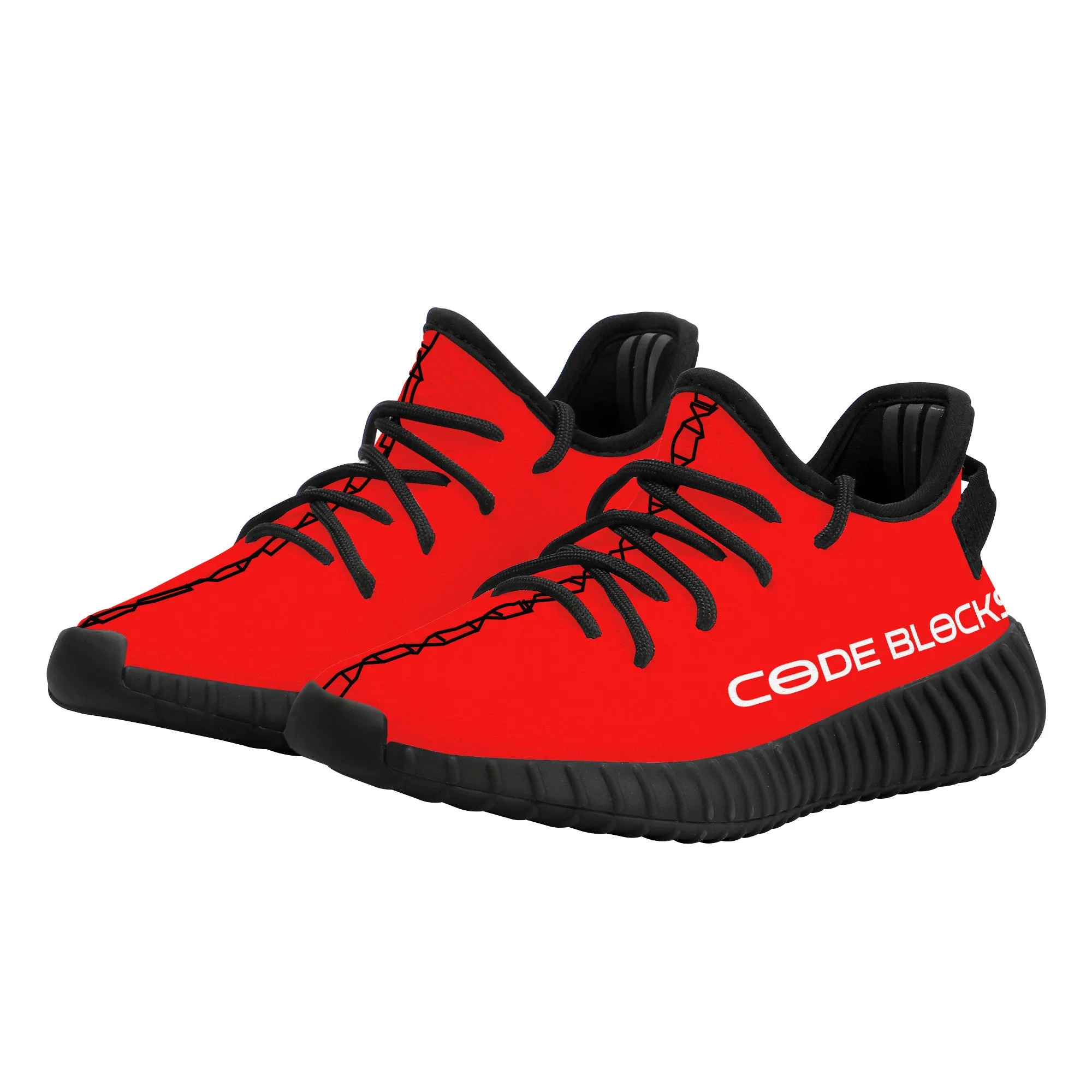 D18 Kids Mesh Knit Sneaker - Black