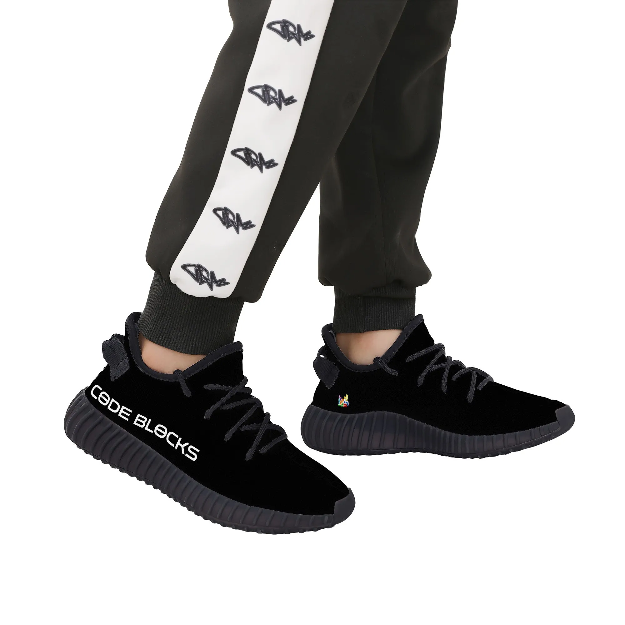 D18 Kids Mesh Knit Sneaker - Black