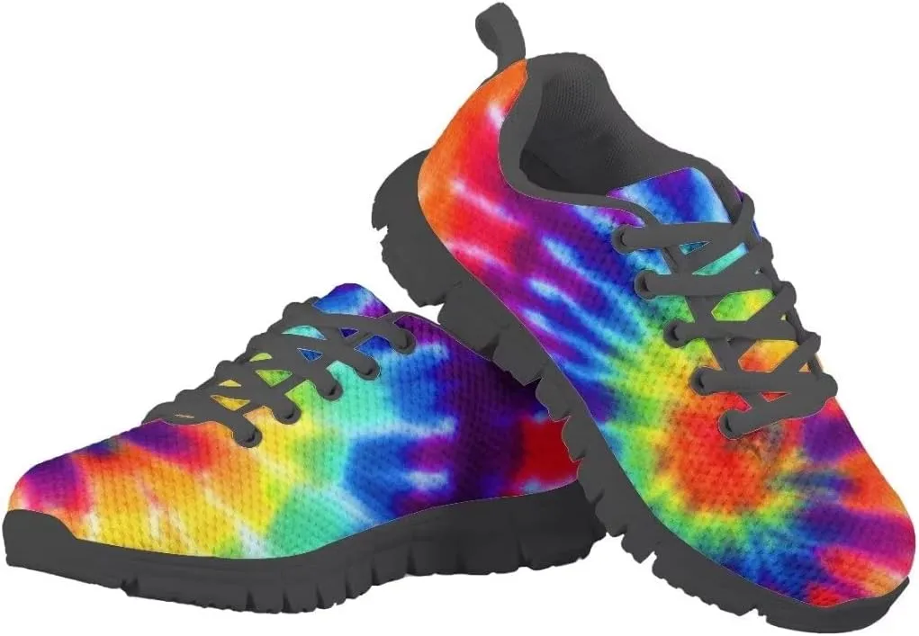 Dellukee Boys Girls Fashion Sneakers Kids Orange/Yellow/Blue/Black Solid Color Polka Dot Walking Running Shoes