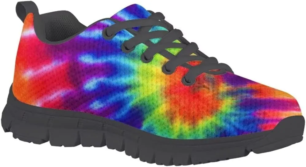 Dellukee Boys Girls Fashion Sneakers Kids Orange/Yellow/Blue/Black Solid Color Polka Dot Walking Running Shoes