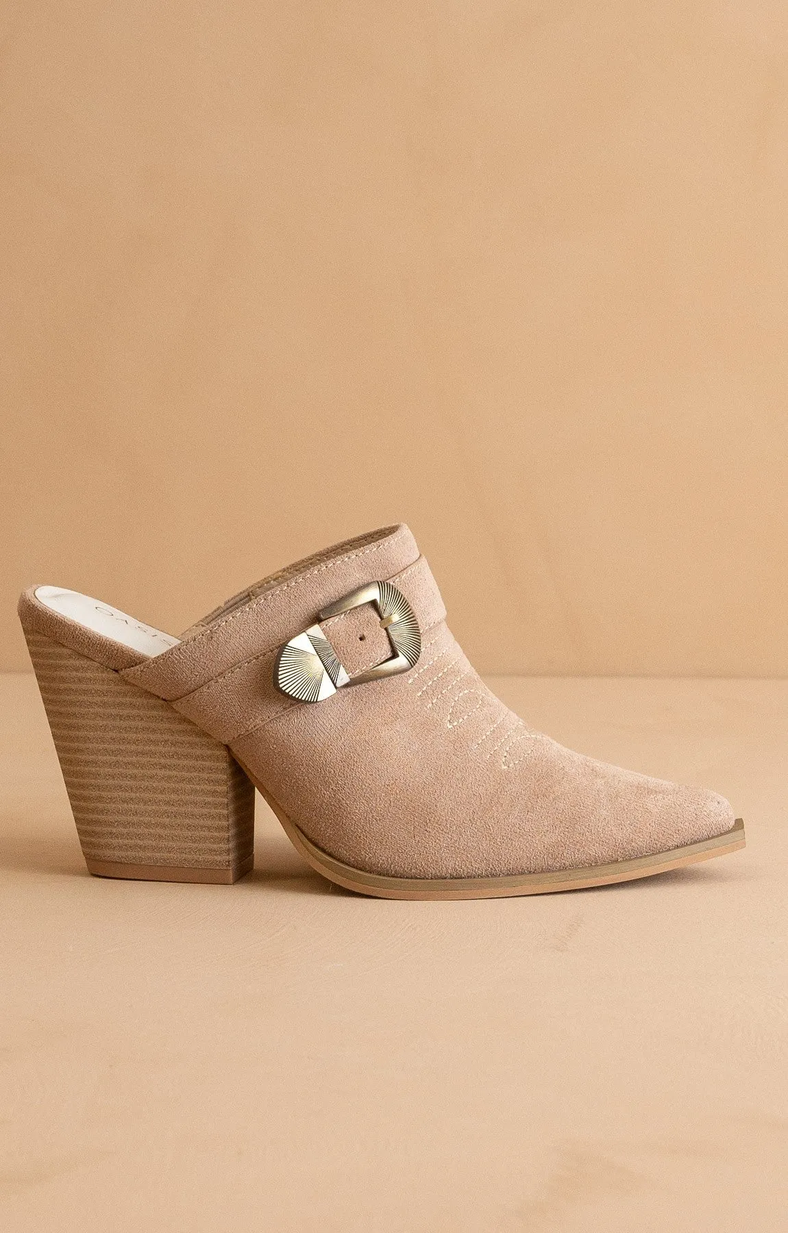 Dixie - Mules With Western Buckle Detail