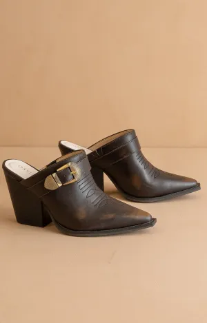 Dixie - Mules With Western Buckle Detail