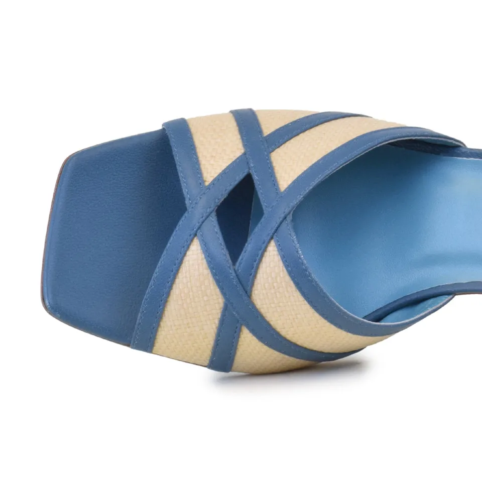 DONNIE in Oltremare/Naturale Raffia