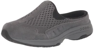 Easy Spirit Women's Traveltime Mule, Dark Grey Suede Multi, 8