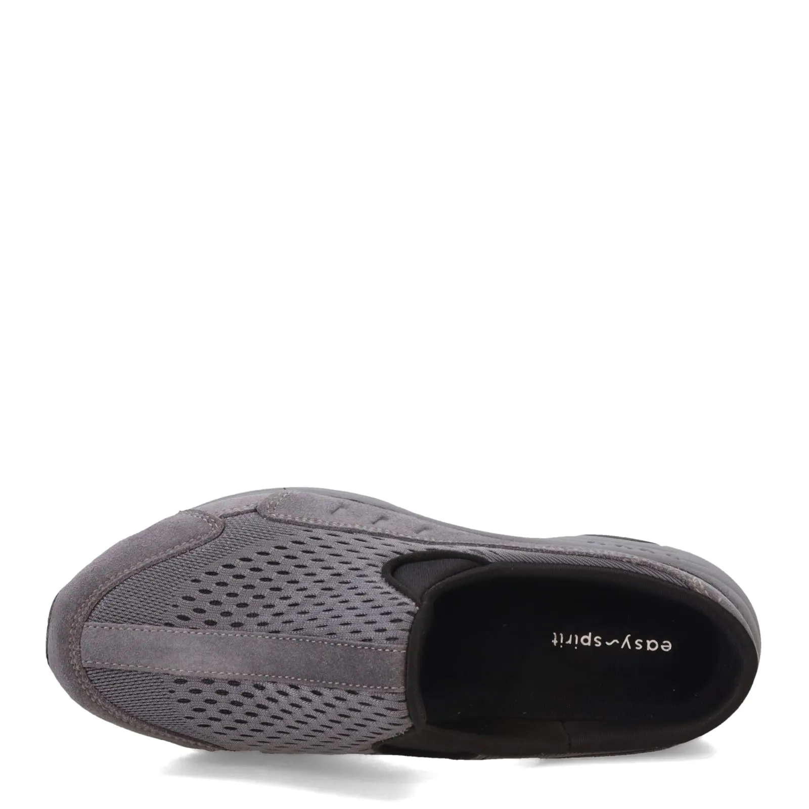 Easy Spirit Women's Traveltime Mule, Dark Grey Suede Multi, 8