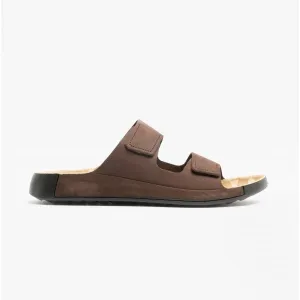 ECCO 2ND COZMO Mens Leather Mule Sandals Mocha