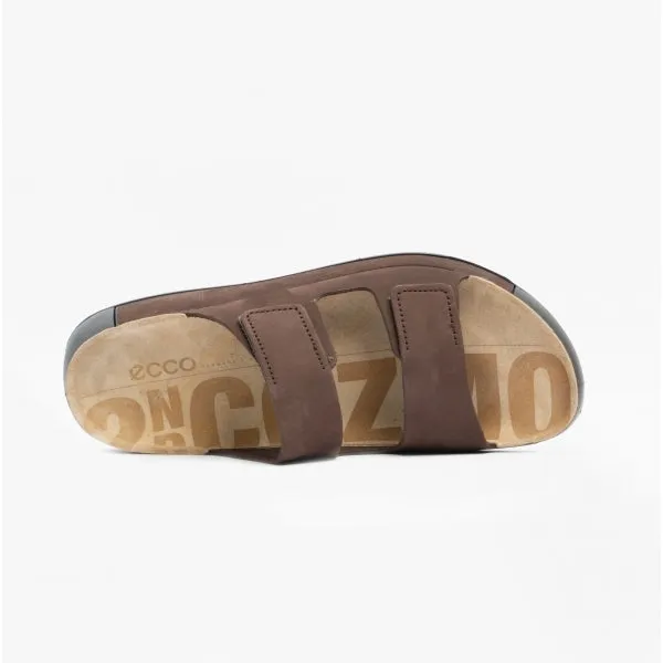 ECCO 2ND COZMO Mens Leather Mule Sandals Mocha