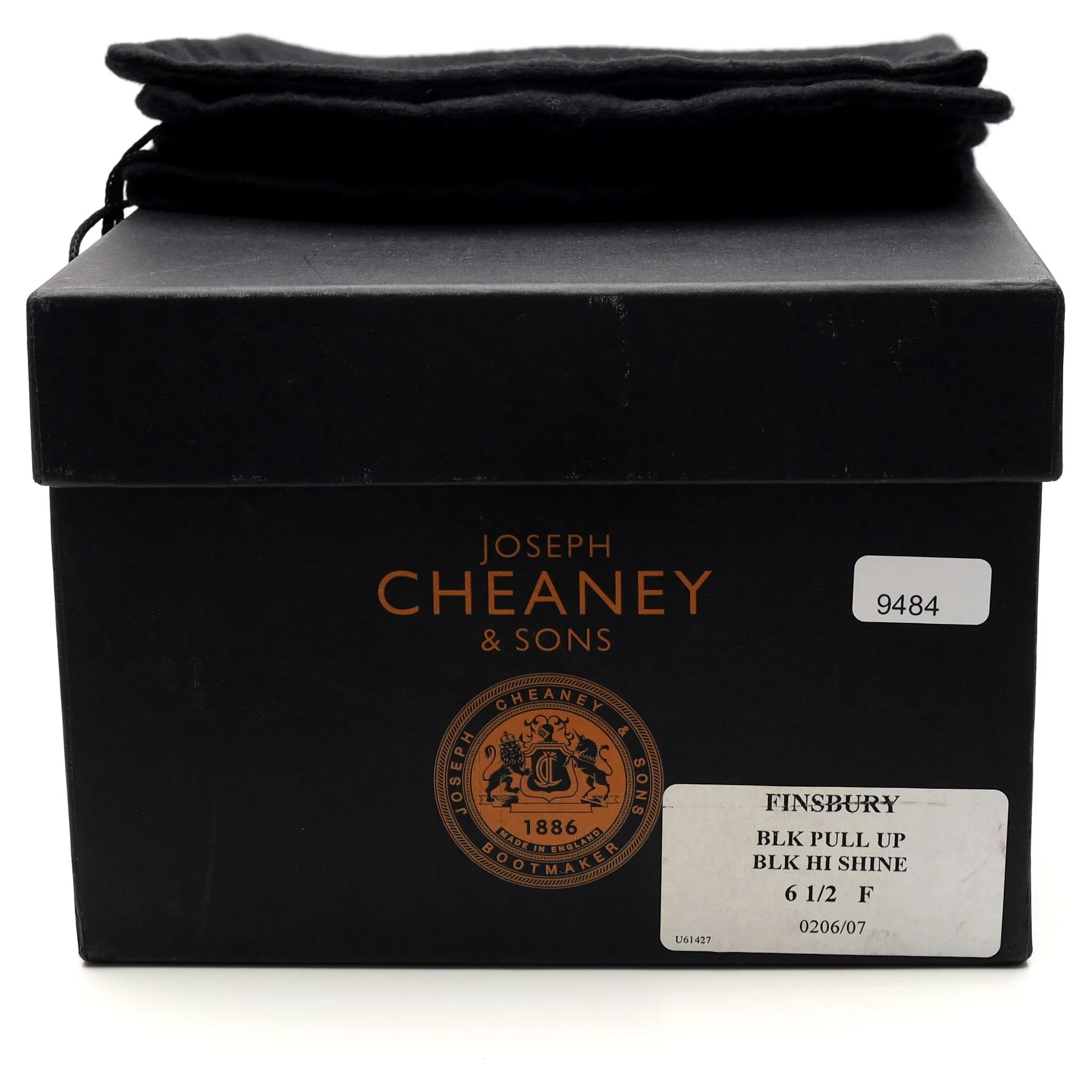 'Finsbury' Black Leather Oxford UK 6.5 F