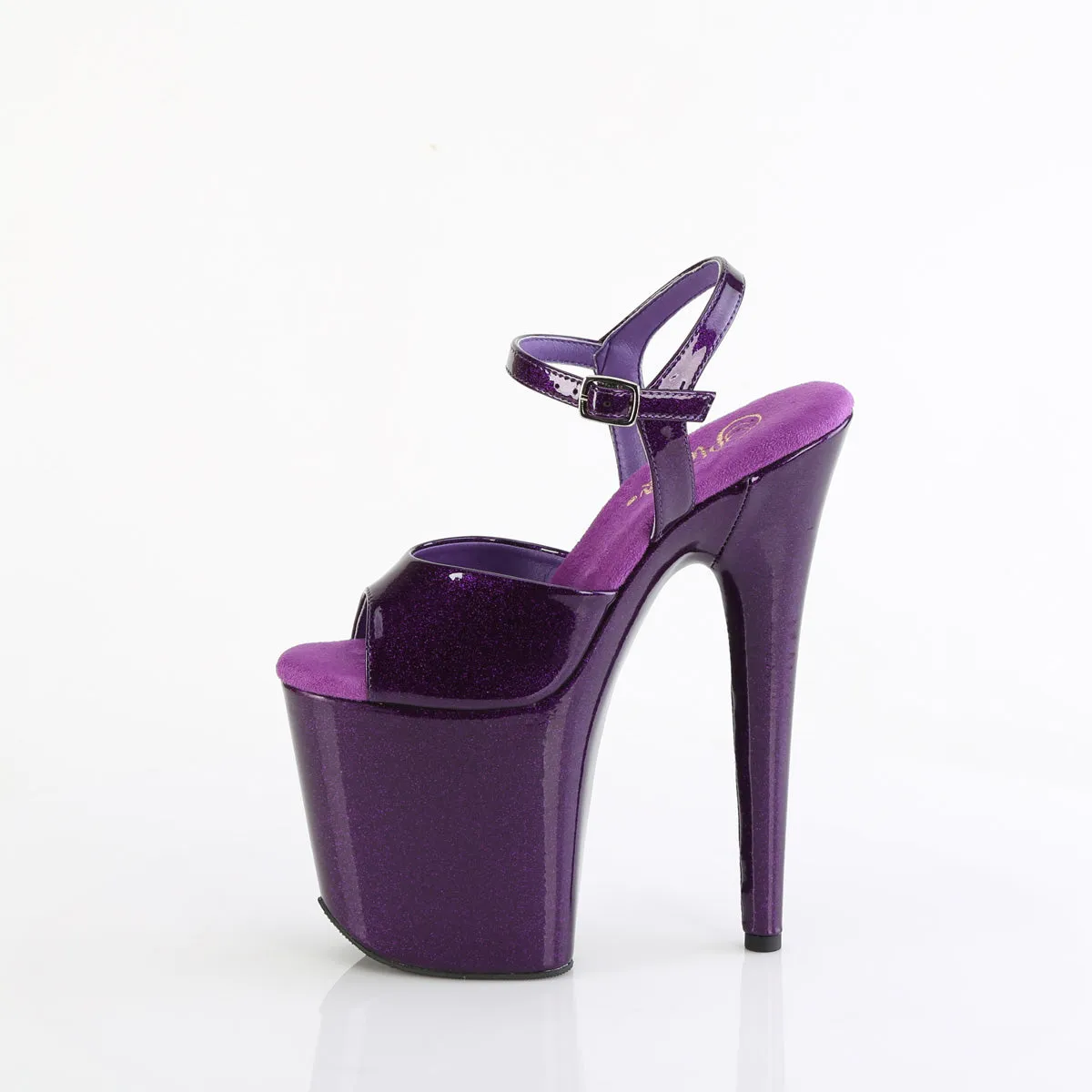 FLAMINGO-809GP - Purple Glitter Patent Heels