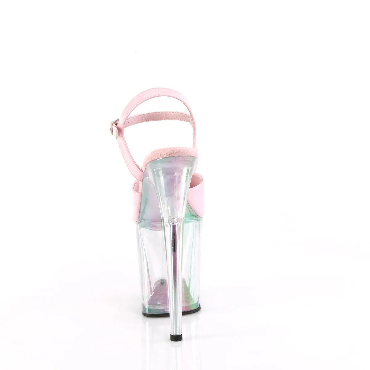 FLAMINGO-809HT - Baby Pink Holo Patent/Holo Tinted Heels