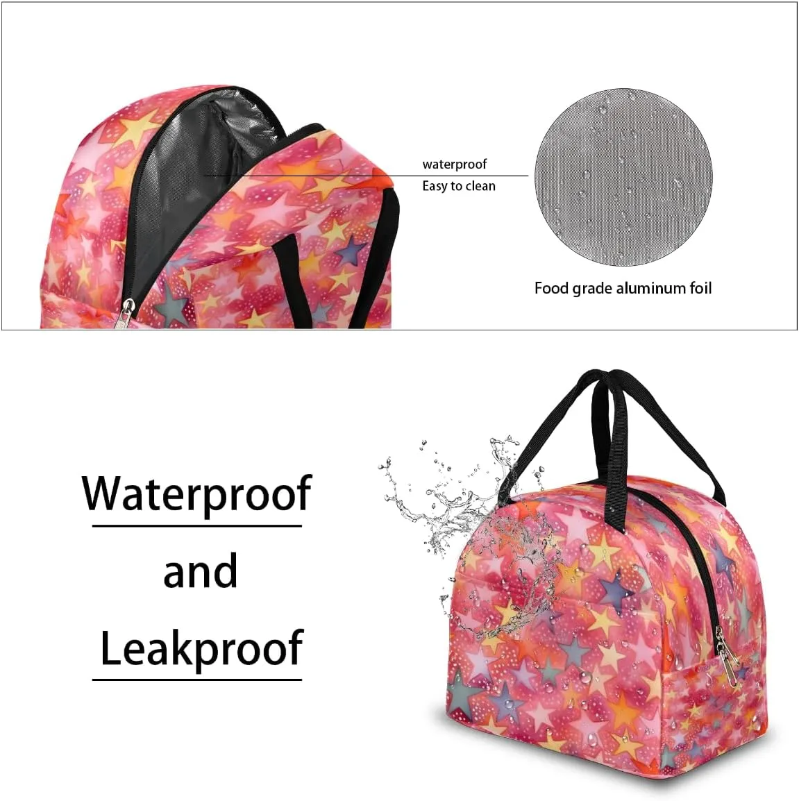 Funny Romance Lunch Tote Bag Reusable Insulated Bags Waterproof Adult Portable Meal Cooler Pack for Women Men Picnic Office Work Travel