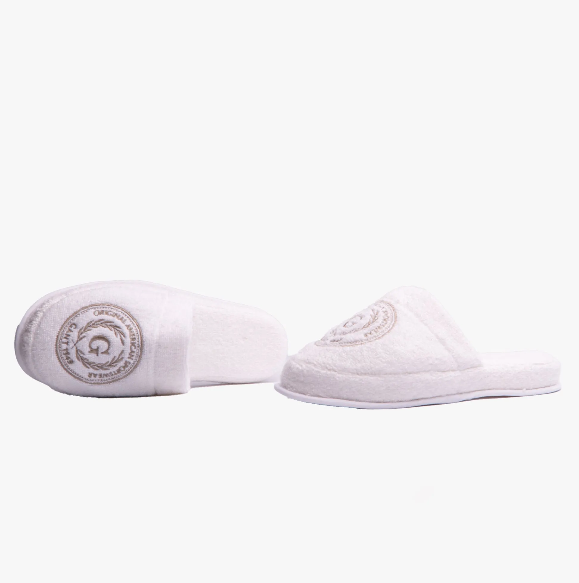 GANT CREST Unisex Mule Slippers White