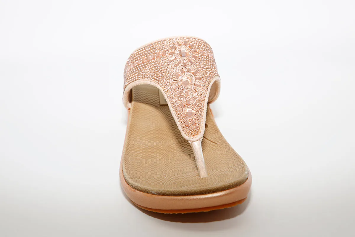 HEAVENLY FEET - Star Rose Gold Toe Post Sandal