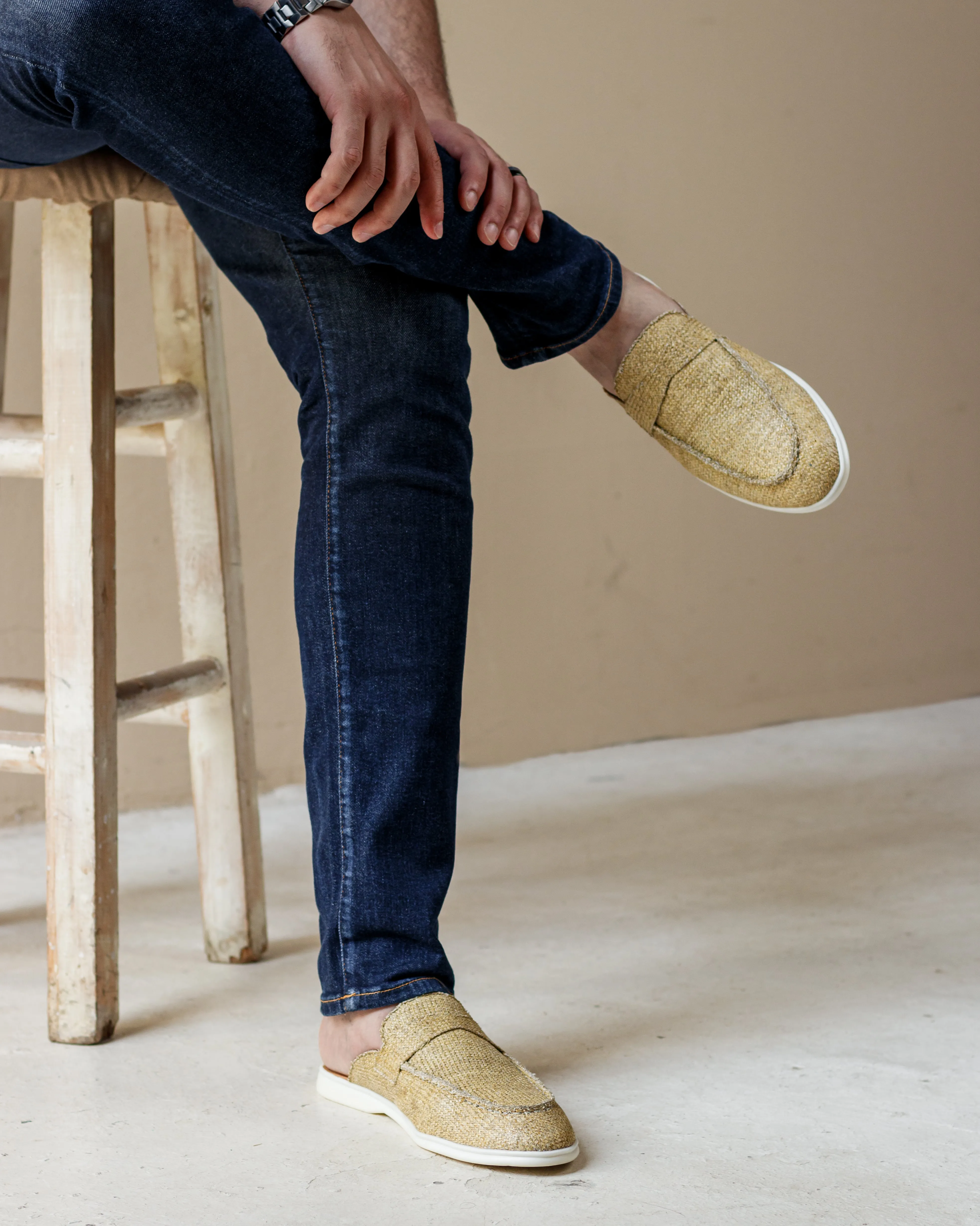 Heritage Mule Natural Raffia For Men 305