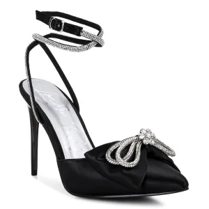 High Heeled Jewel Mule Sandals