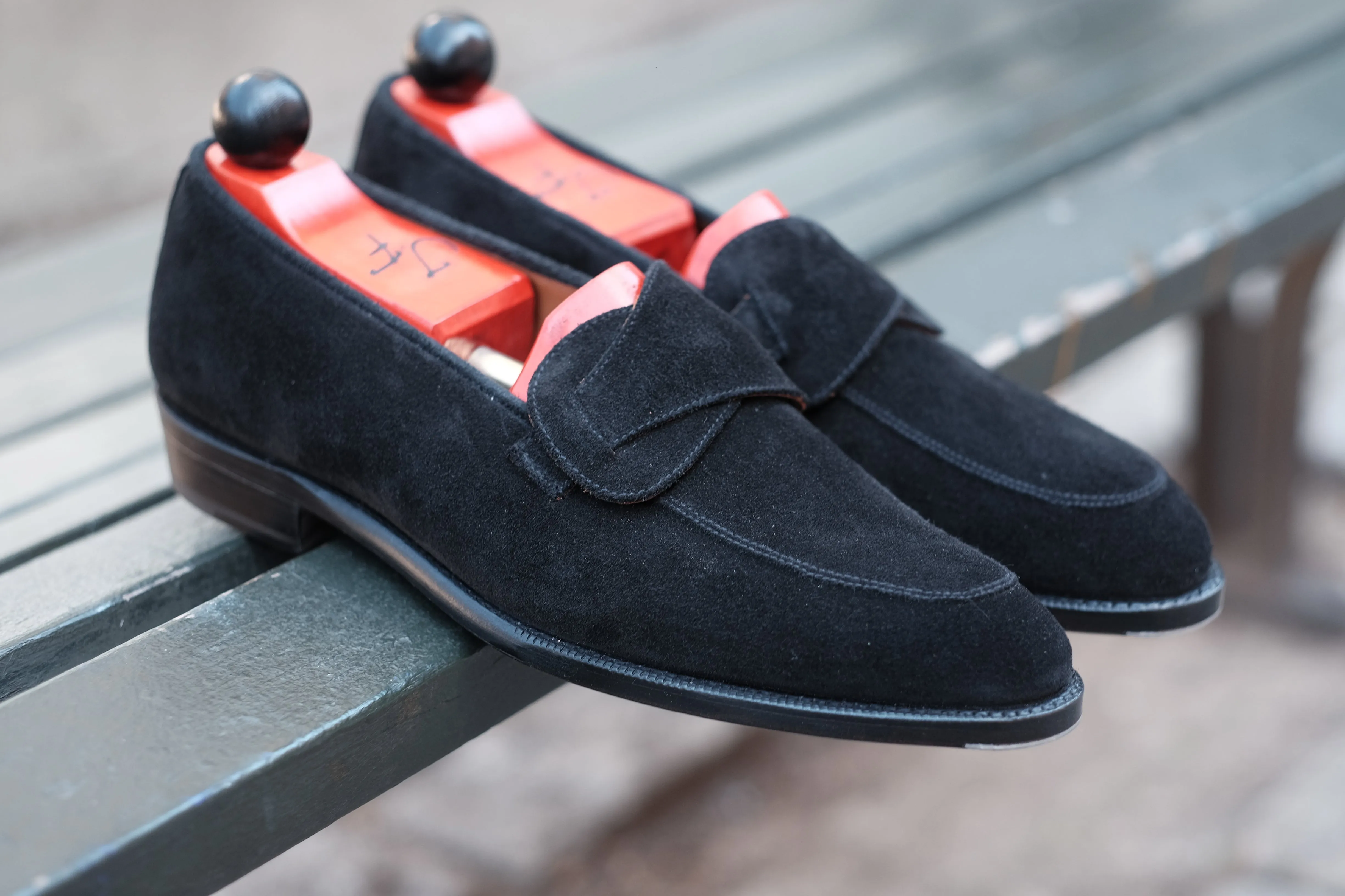 J.FitzPatrick Meridian - Black Suede Loafer