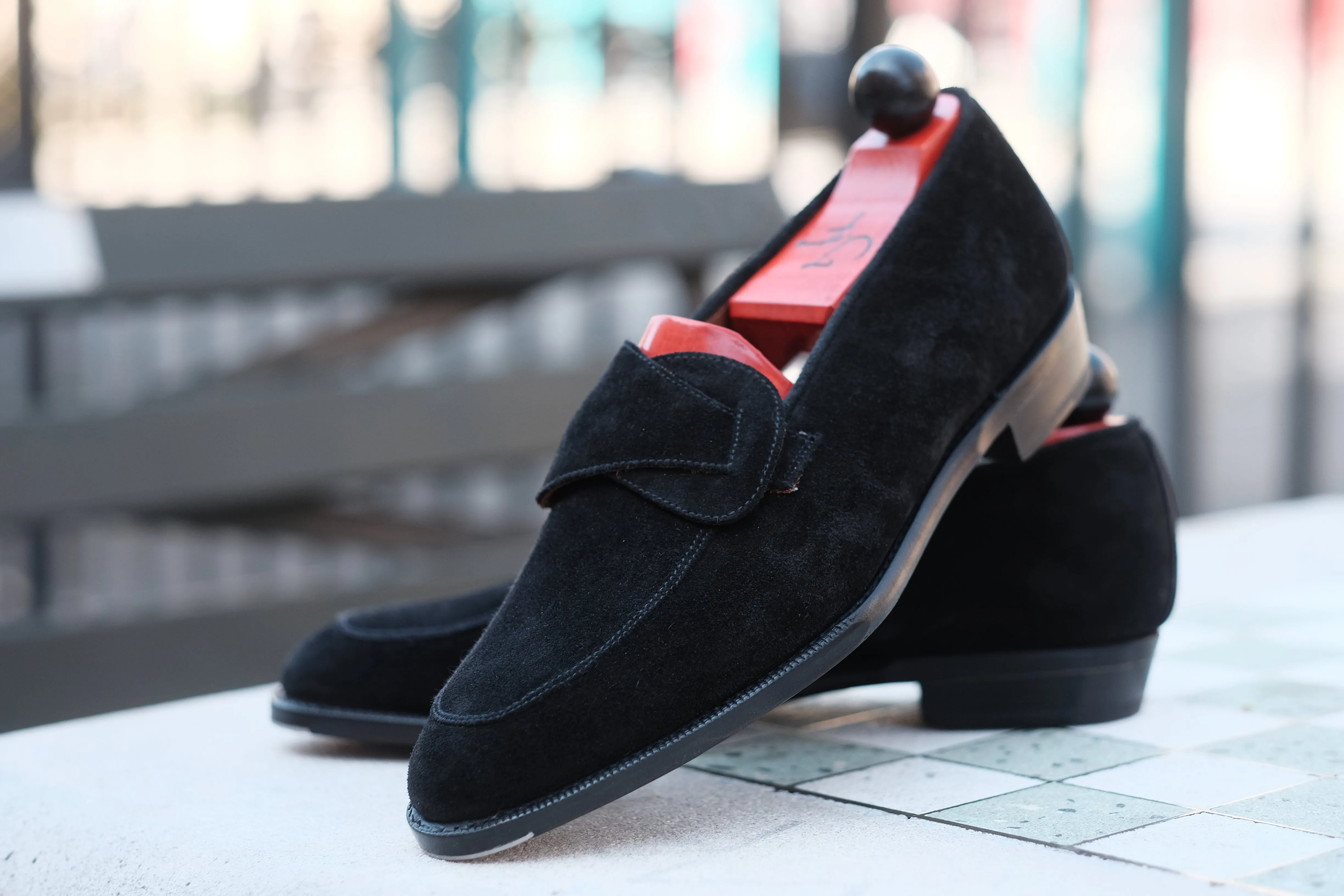 J.FitzPatrick Meridian - Black Suede Loafer