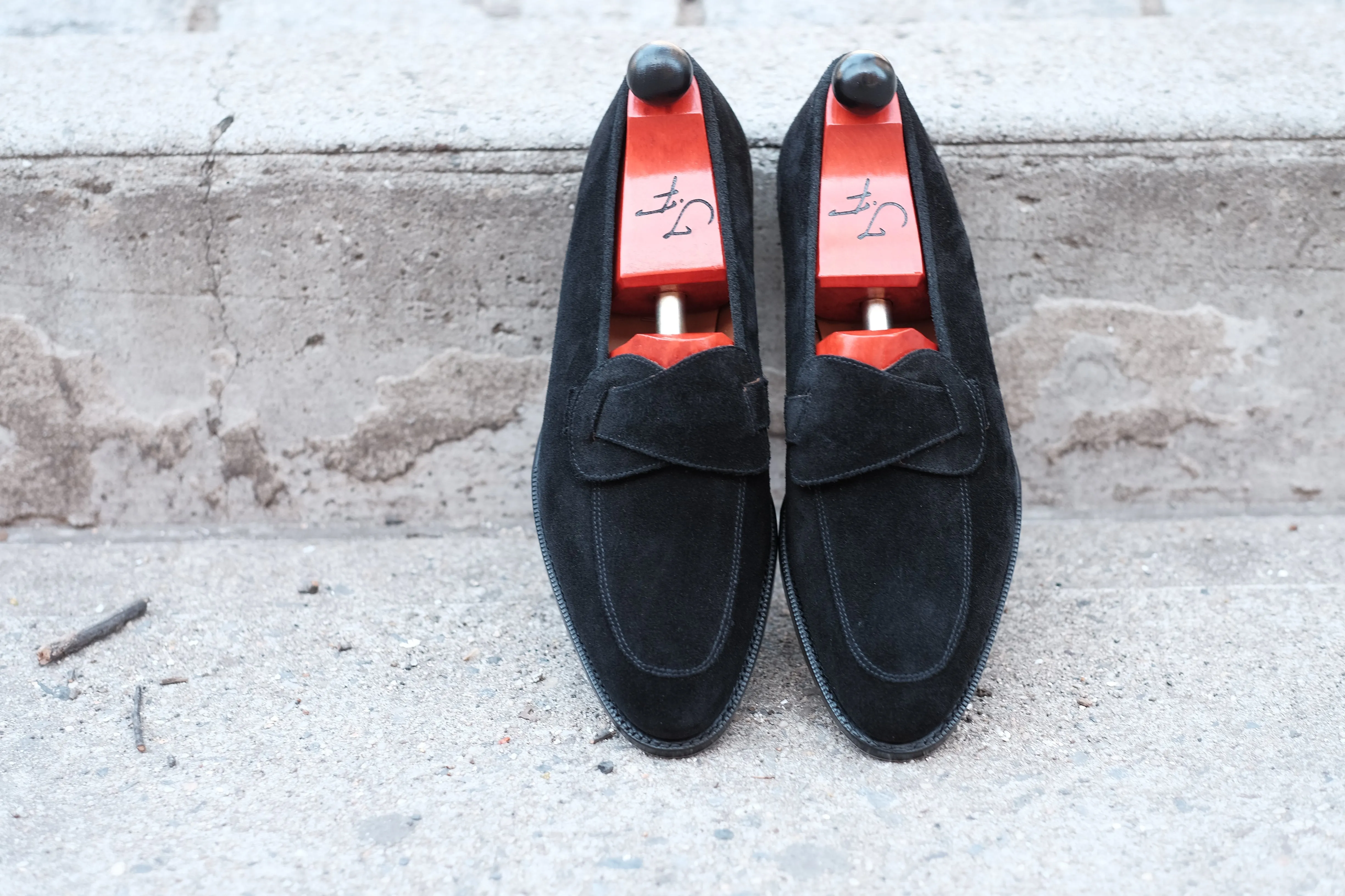 J.FitzPatrick Meridian - Black Suede Loafer
