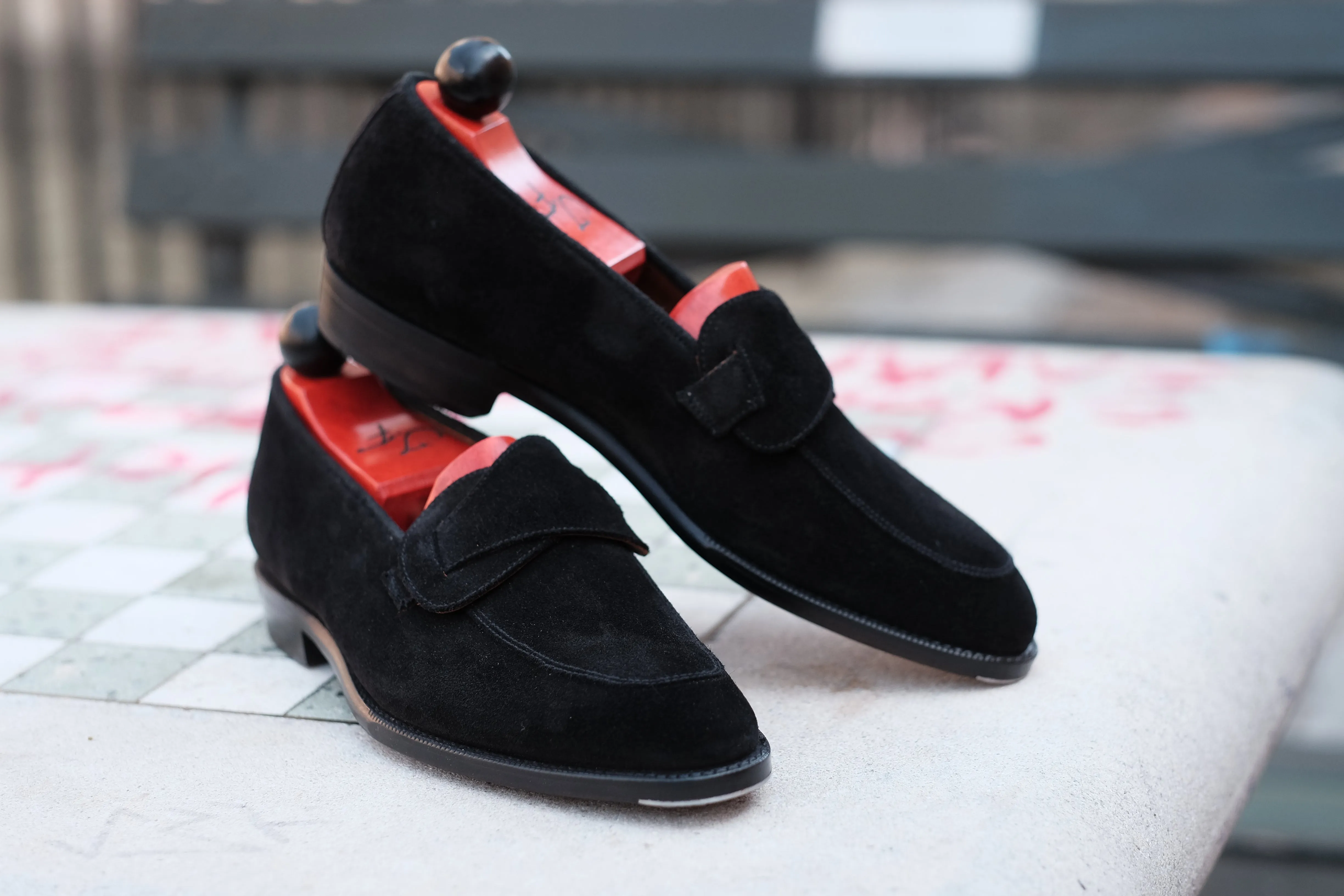 J.FitzPatrick Meridian - Black Suede Loafer