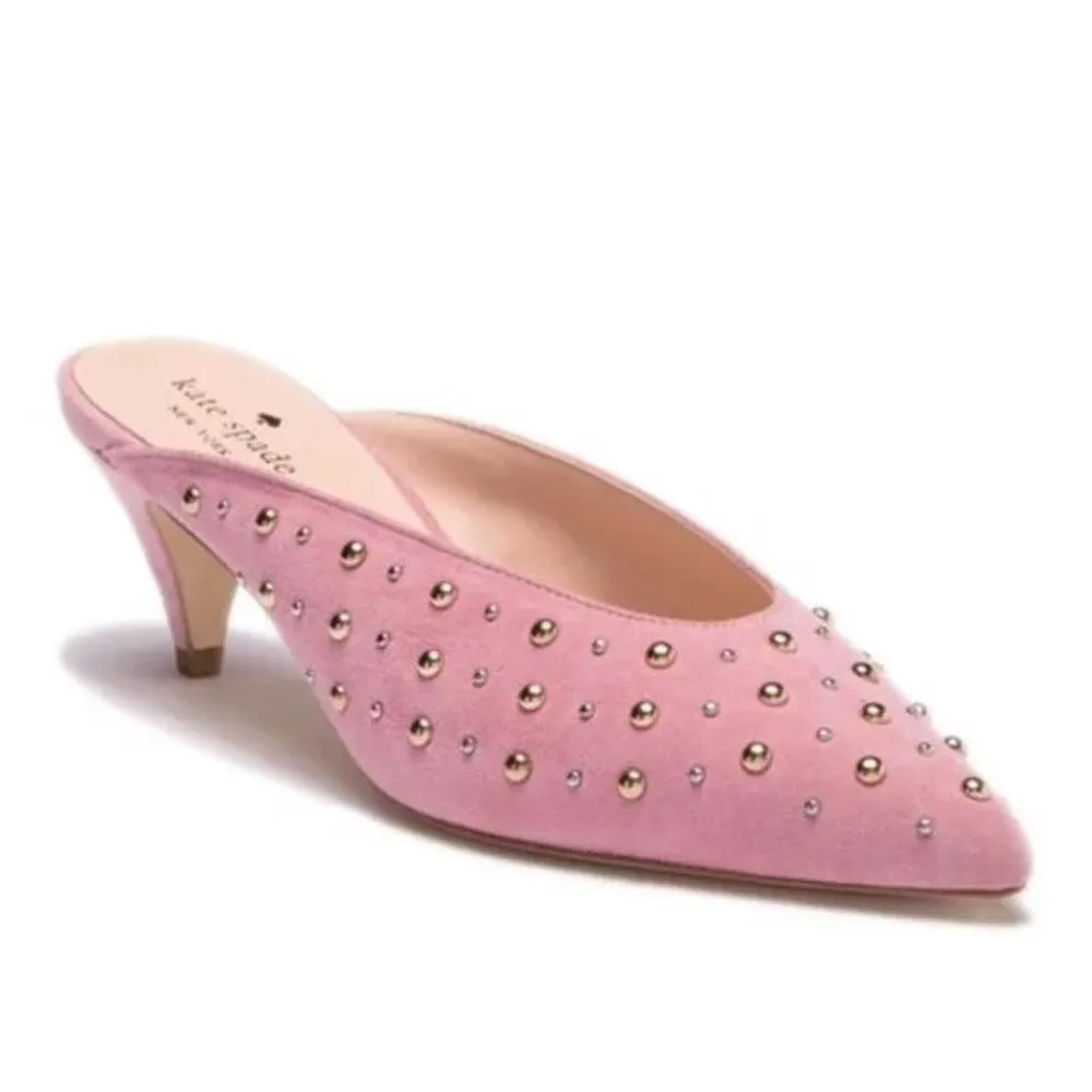 Kate Spade New York Women's SURIE Mule, Parisian Pink Kid Suede, 7.5 M US