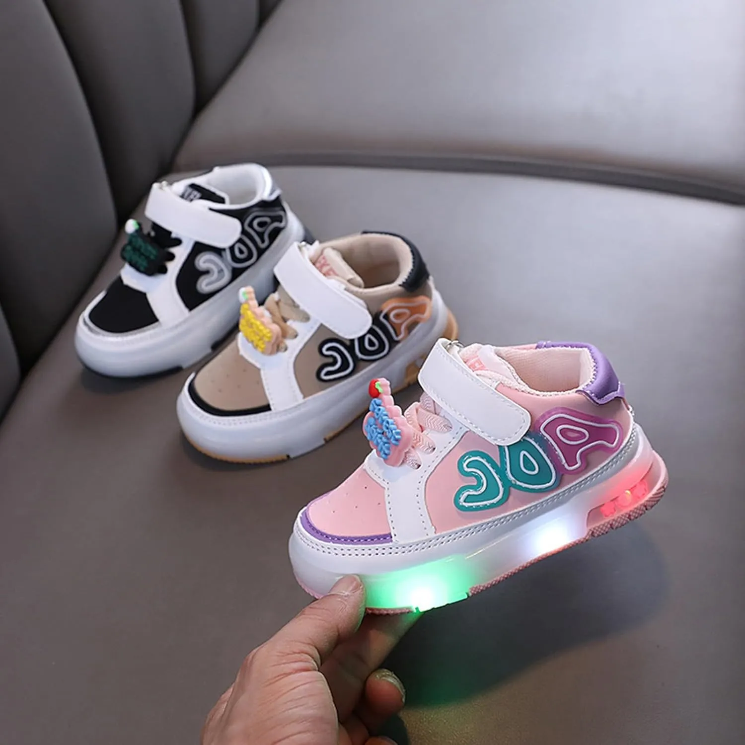 Kids Canvas Sneakers Girls and Boys Spring Summer and Autumn Children's Sports Shoes for Small Lightweight Running Shoes