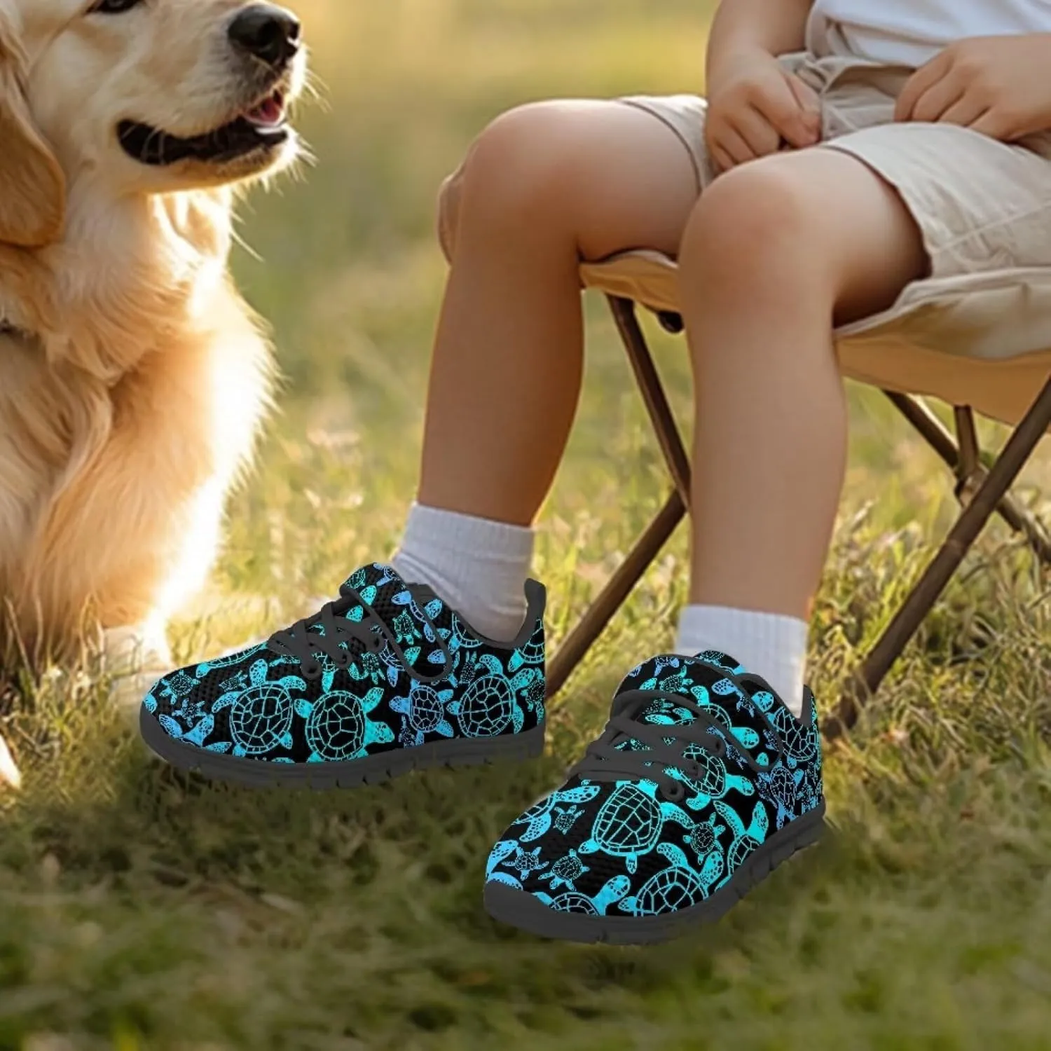 Kids Lightweight Strap Athletic Tennis Shoes Animal Sneakers Breathable Sports Running Walking Shoes for Boys Girls US 11-15