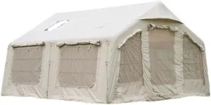 Large Inflatable Glamping Tent Oxford Camping Tent Outdoor Blow Up Tent Rain and Sun Protection, Easy to Set Up and Comfortable to Use