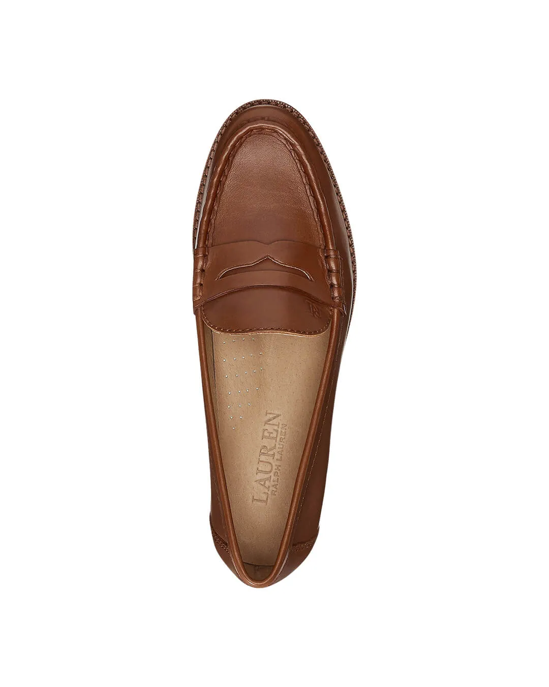 Lauren by Ralph Lauren Brown Wynnie Burnished Leather Loafer