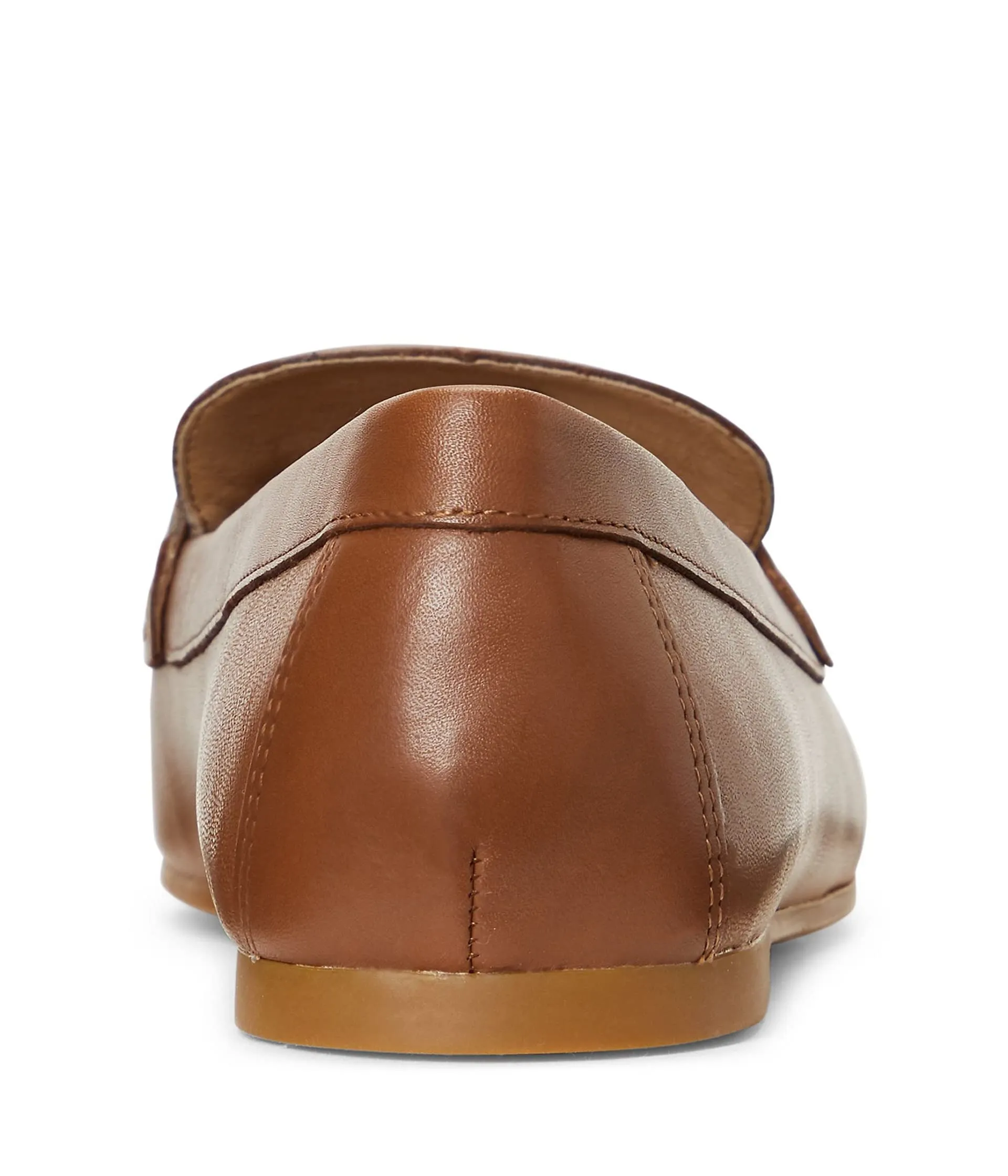 Lauren Ralph Lauren Womens Averi Nappa Leather Loafer Deep Saddle Tan 7 B - Medium
