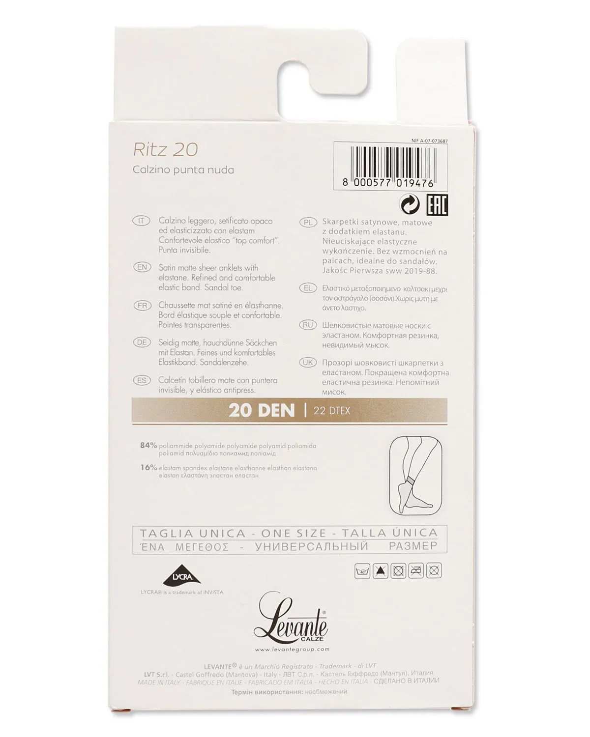 Levante Ritz Women's Satin Sheer Anklet Two-Pack