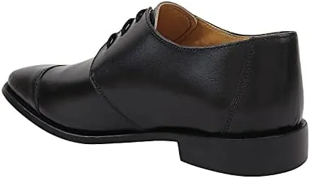 LIBERTYZENO Boys Animal Print Genuine Leather Kids Lace Up Oxford Dress Shoes for Prom Graduation