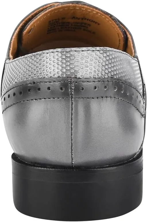 LIBERTYZENO Mens Tread Design Genuine Leather Lace Up Oxford Dress Shoes
