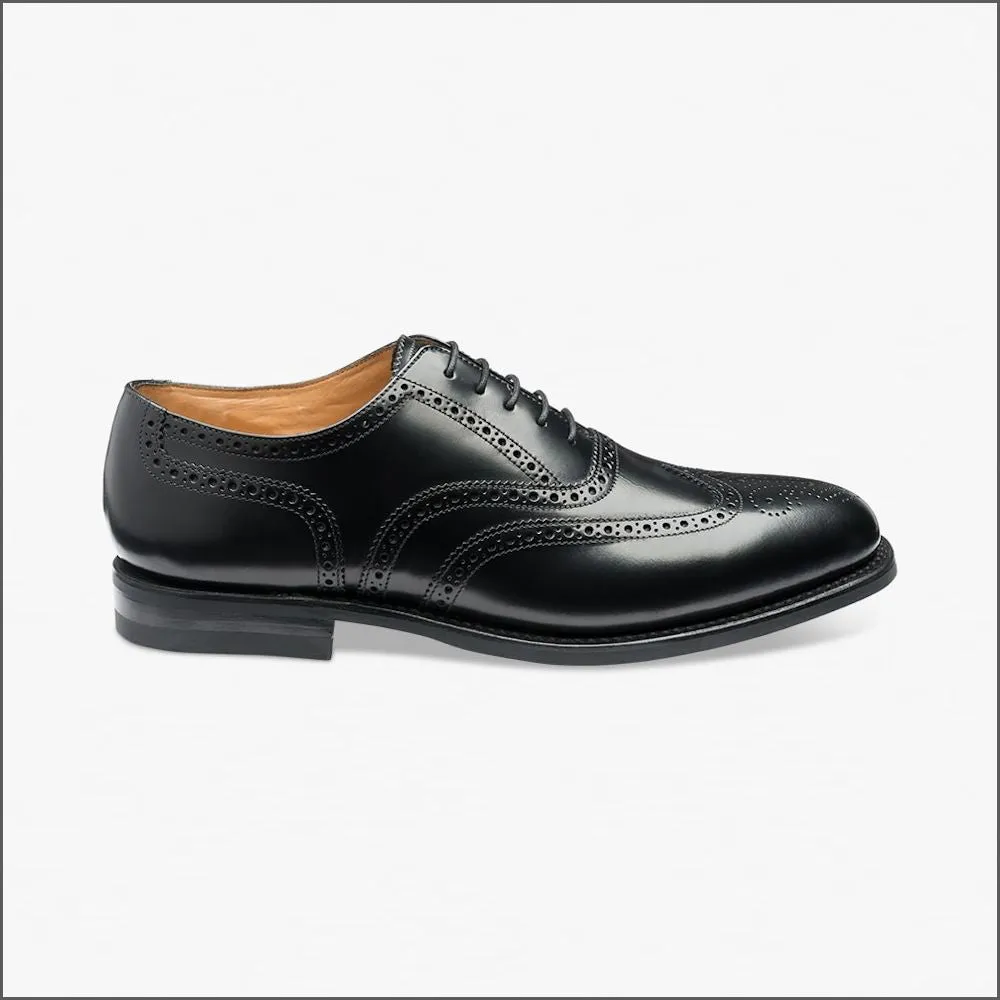 Loake 302 Black Classic Brogue Oxford Shoe@
