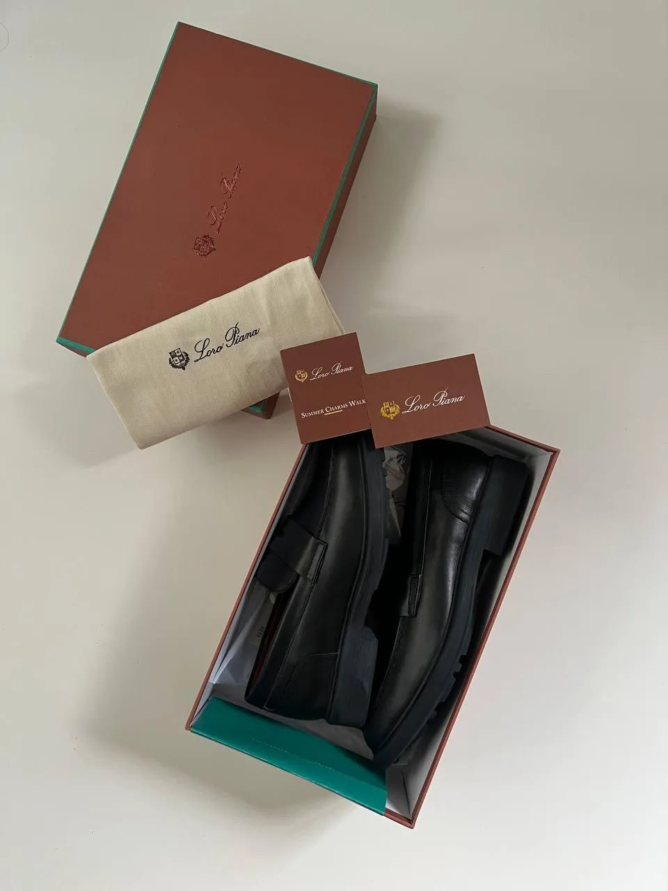 Loro Piana Black Loafers