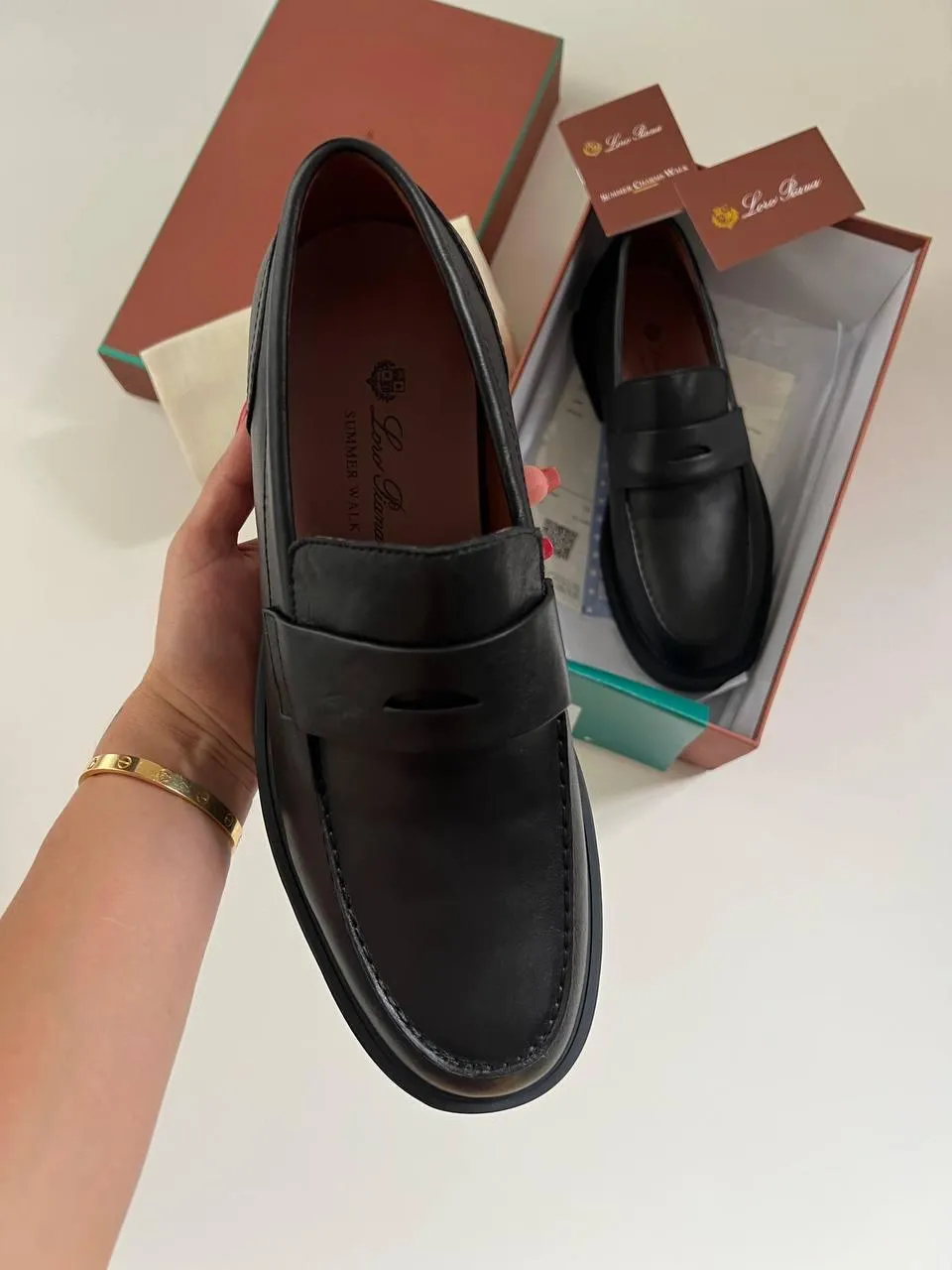 Loro Piana Black Loafers